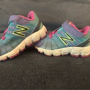 New Balance Kids' Blue and Pink Sneakers